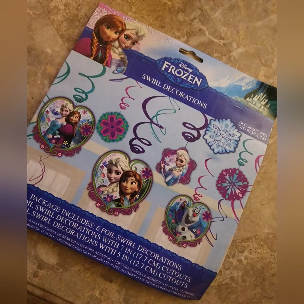 Diseny Frozen‎ Swirl Decorations6 Foil Swirl Decorations